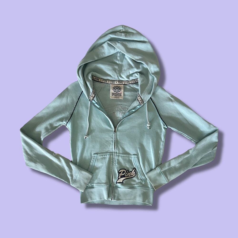 2008 victorias secret pink peace sign hoodie